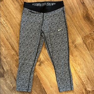 Nike Black and White Patterned Leggings